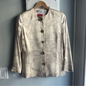 1990s Helen Siki Silk Blouse Jacket